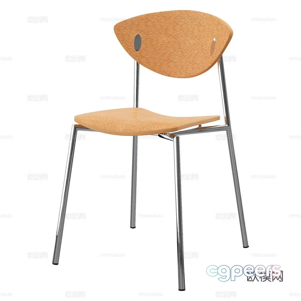 Modern simple single chair chair simple single chair living room chair leisure chair 3d model