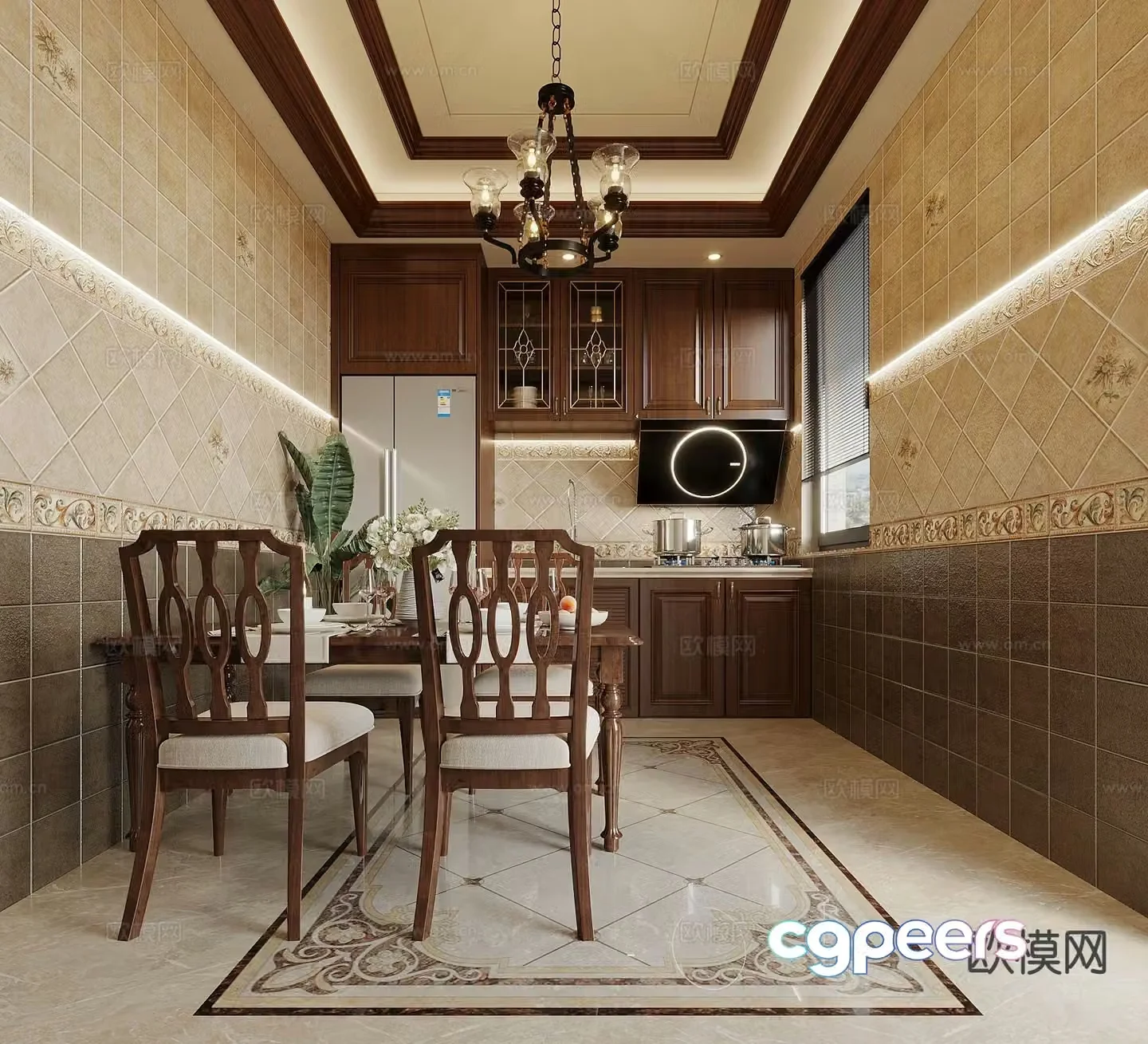 American kitchen 3d model