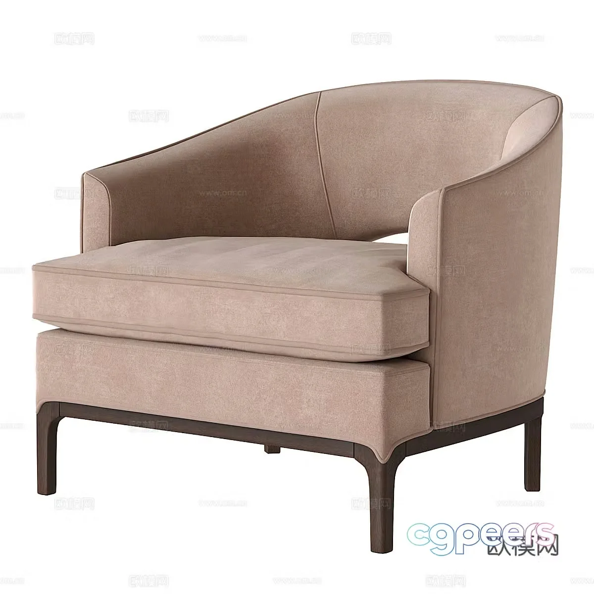 American simple LOUNGE armchair 3d model