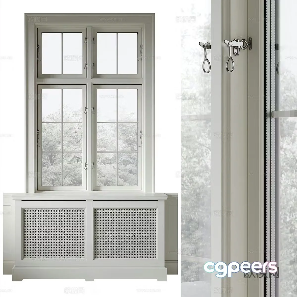 windows casement window 3d model
