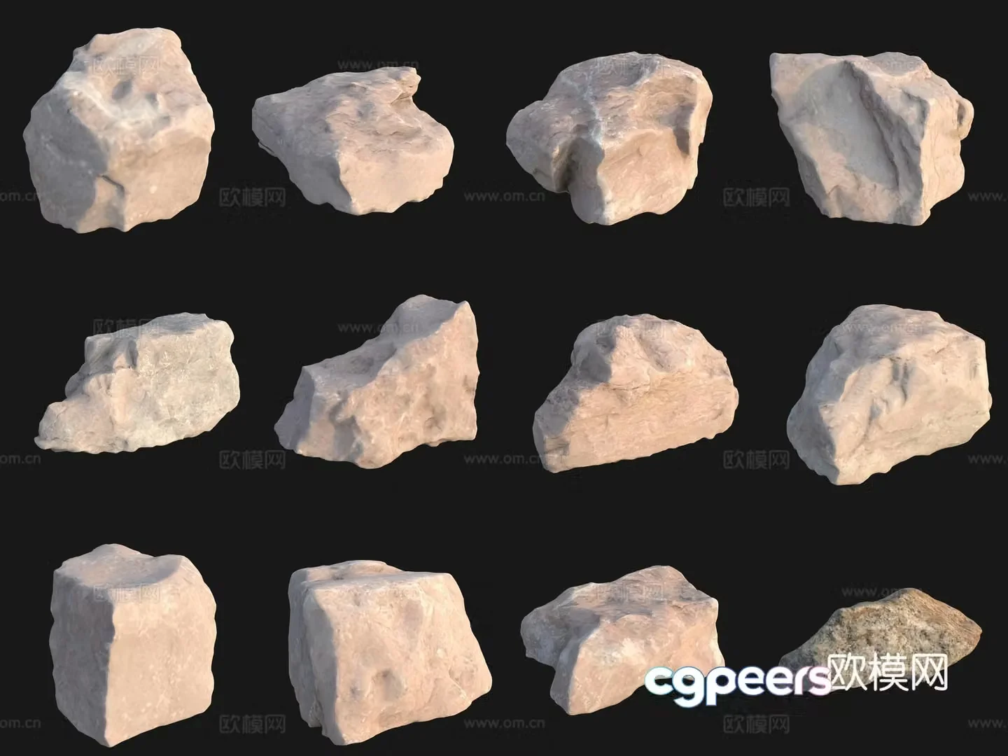 Rock big stone 3d model