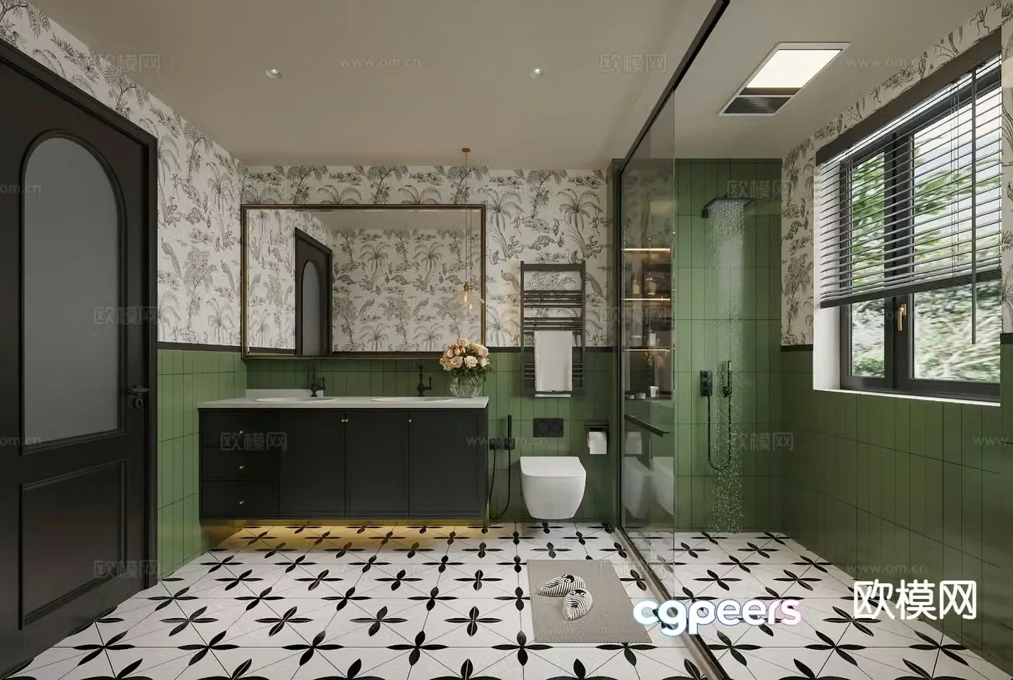 French bathroom bathroom 3d model