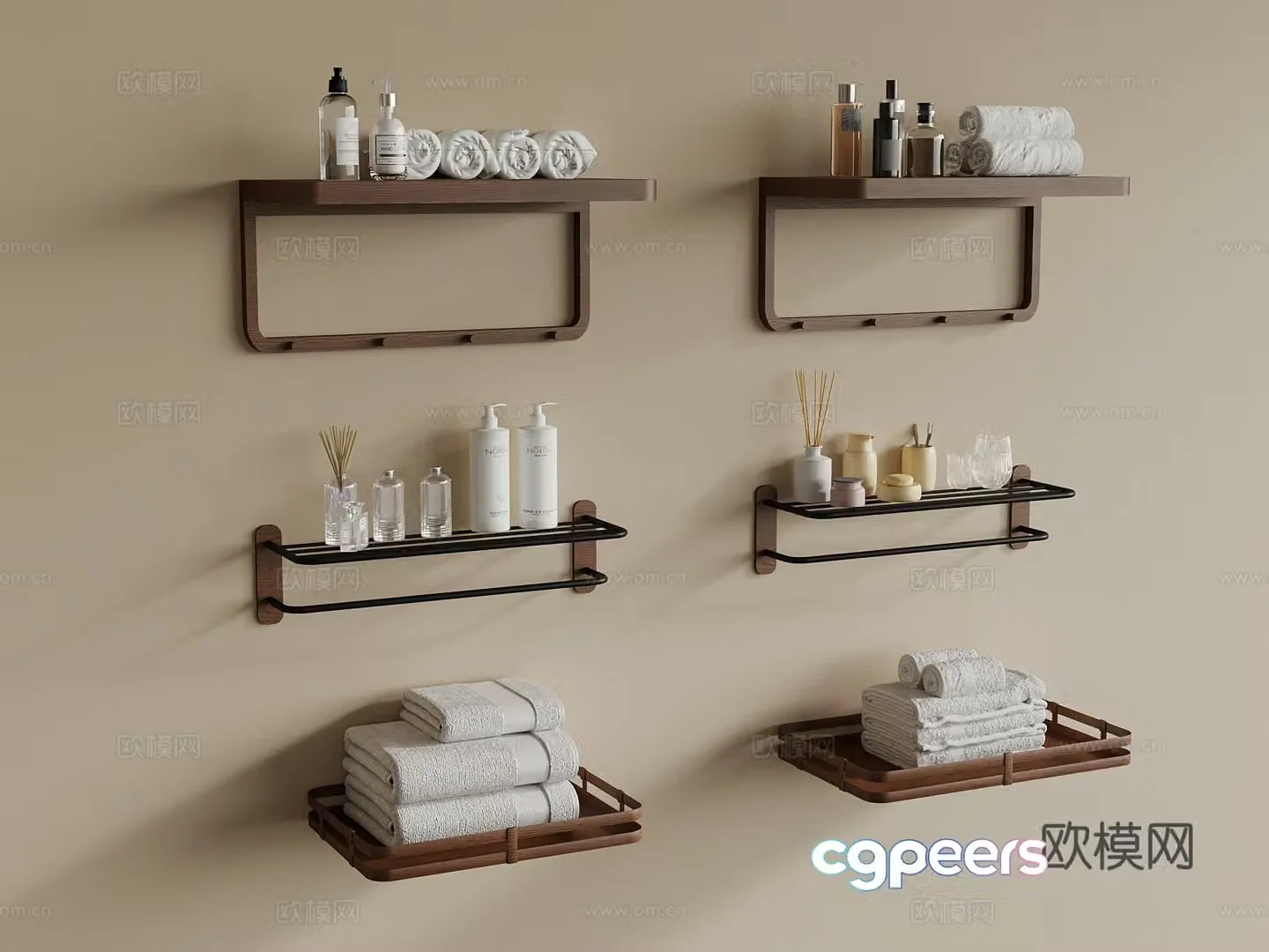 Towel rack Modern towel rack Towel rack Towel products 3D model