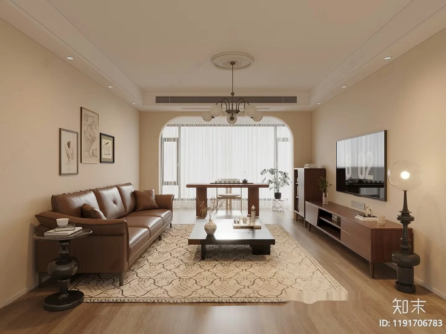 Modern Living Room 3D Model – 9593 – CORONA Render