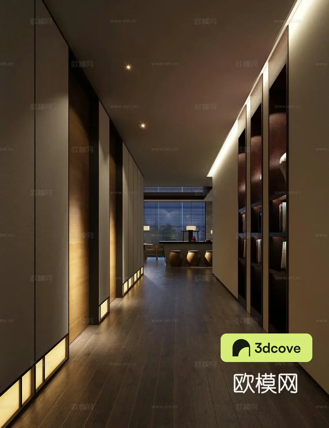 Chinese villa corridor