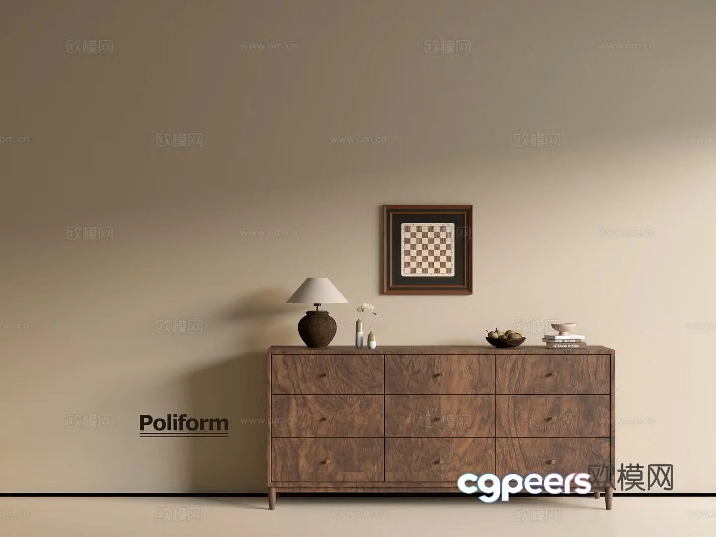 Modern wood grain cabinet ins wind minimalist wind cabinet whole cabinet sideboard balcony cabinet storage 3D model