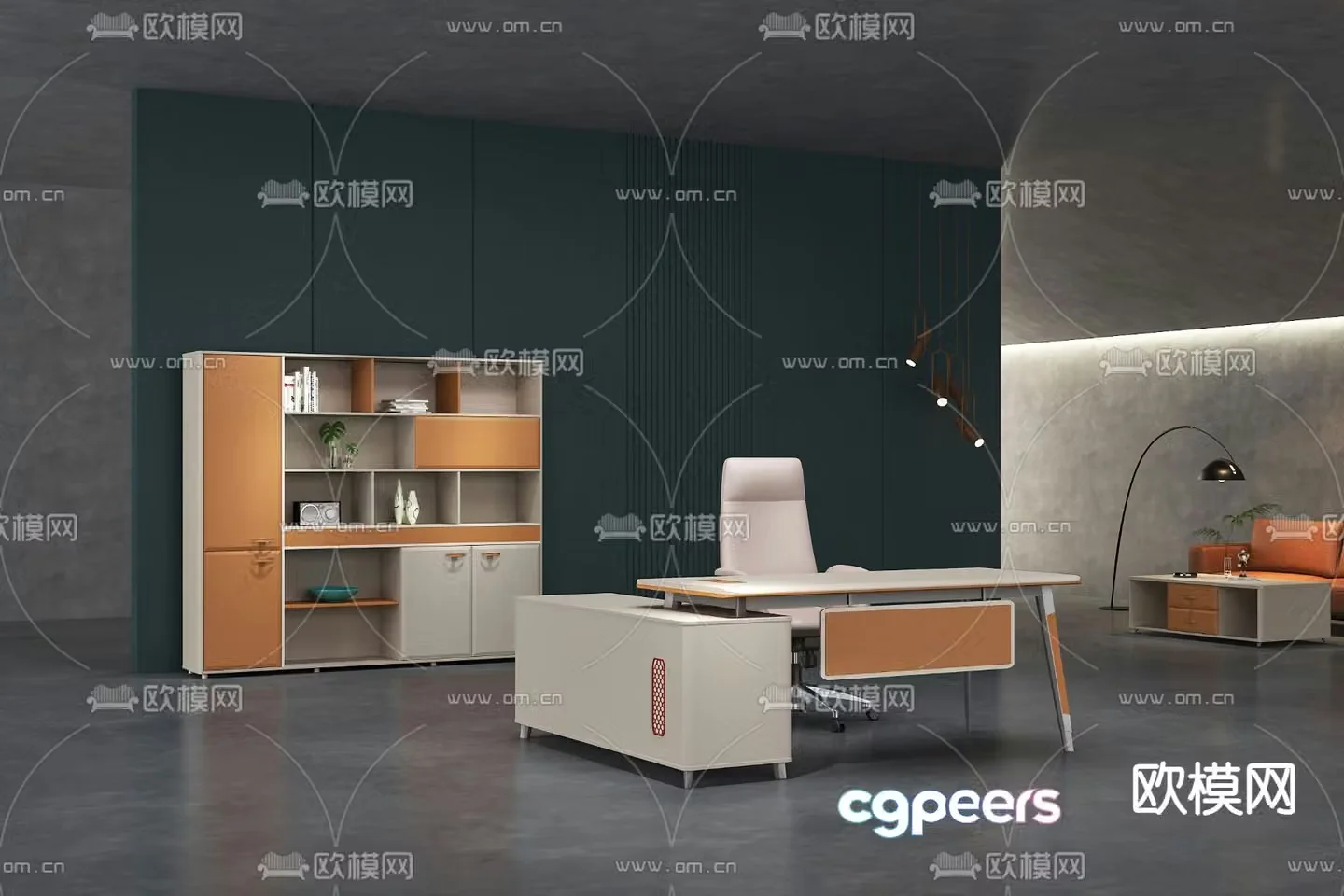 Office desk manager desk boss desk executive desk 3d model