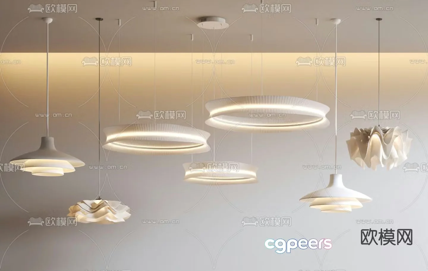 Wabi-sabi chandelier decorative chandelier bedroom chandelier 3d model