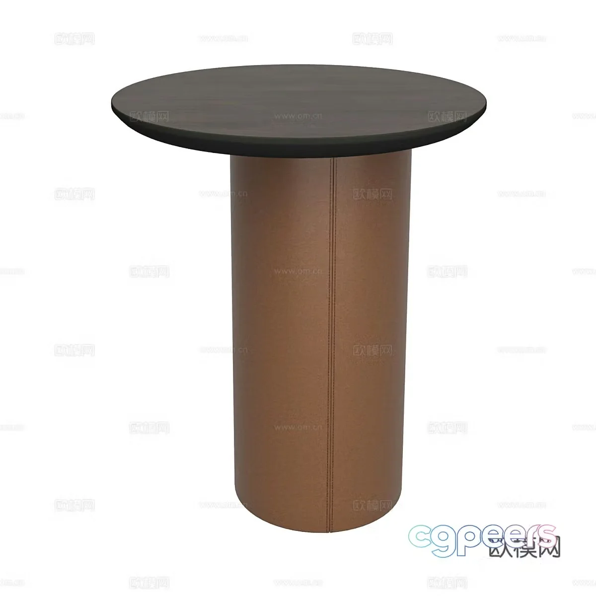 Simple side table sofa side table bedside table round side table round side table leather side table 3D model