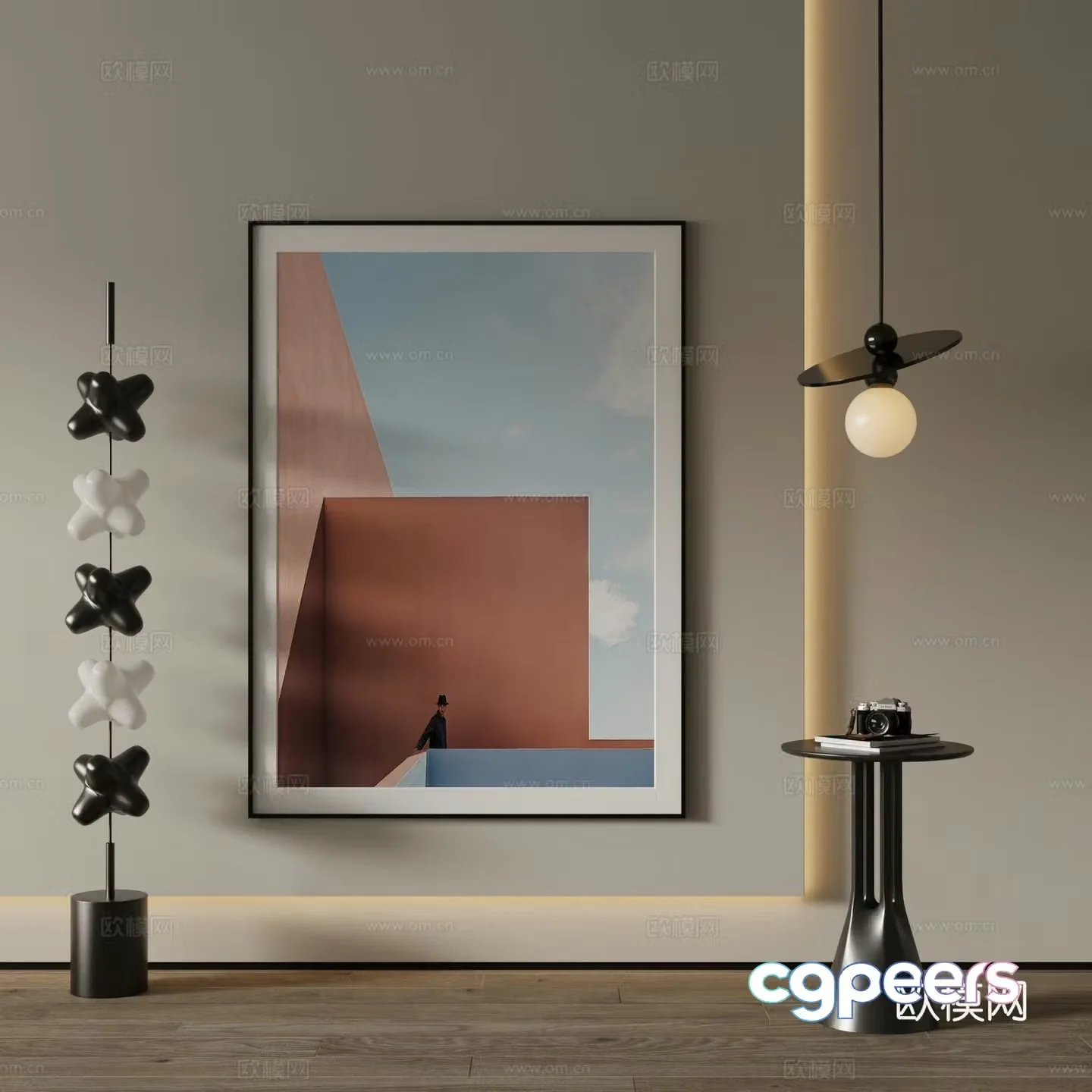Modern Art Painting Decorative Painting 3D Model