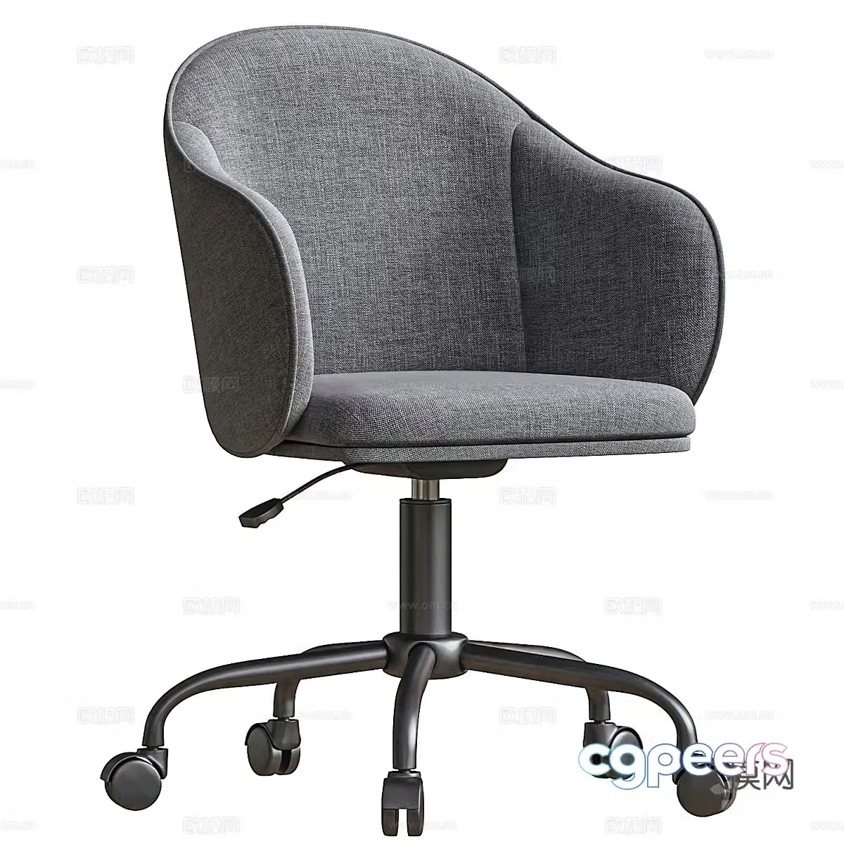 Modern Italian fabric leather office chair 3d model