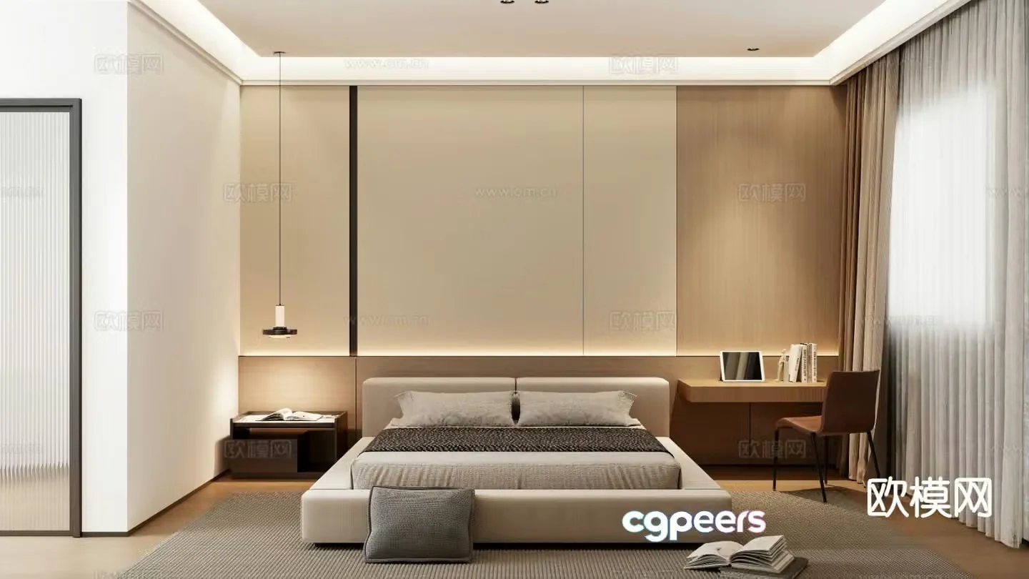 Italian style bedroom master bedroom 3d model