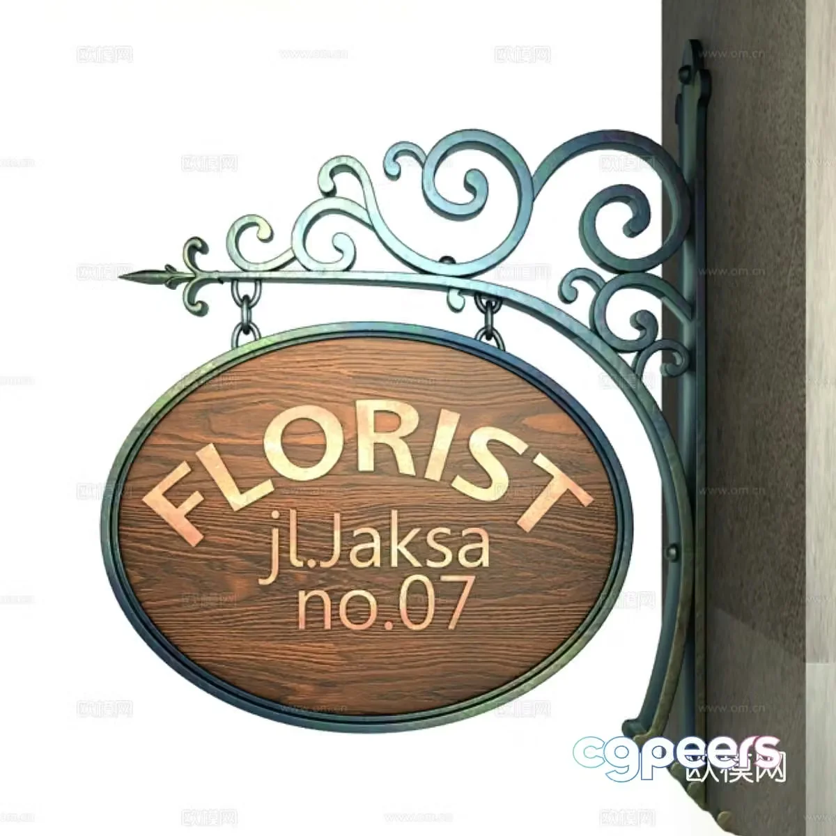 Outdoor billboard signs shop signs hotel signs guide signs 3D model