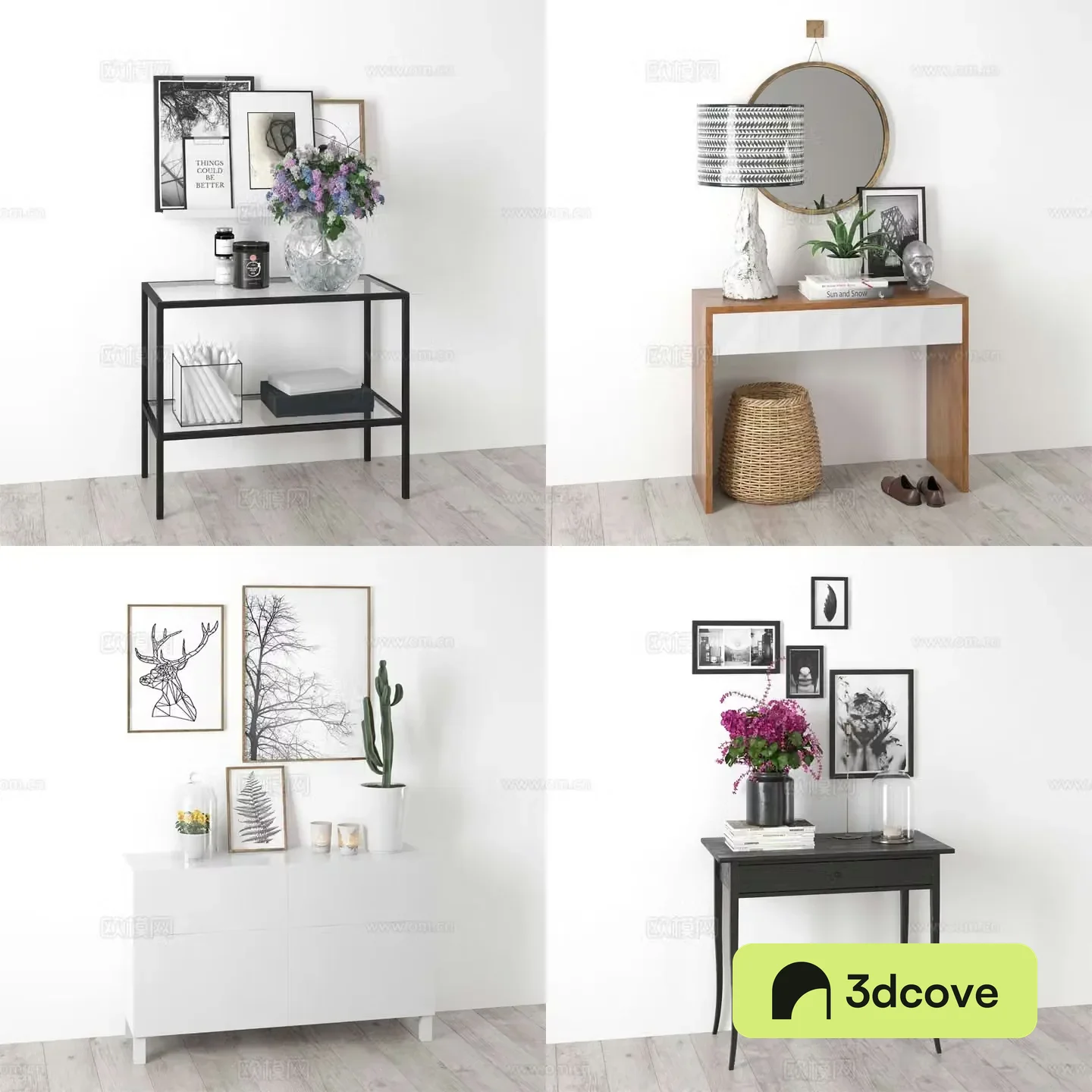 Nordic side cabinet end view cabinet entrance cabinet