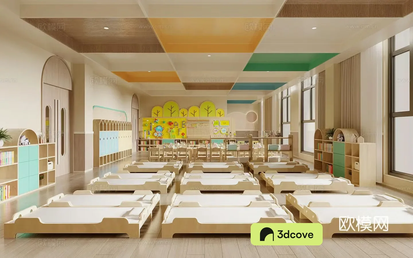 Modern kindergarten activity room