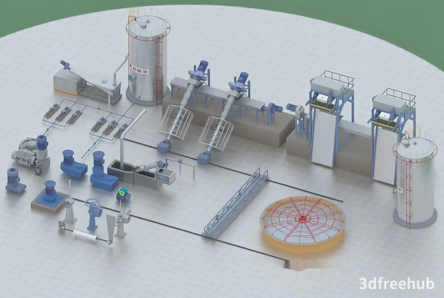 A 3D Model Of An Industrial Plant 3D Model – 19589 – VRAY Render