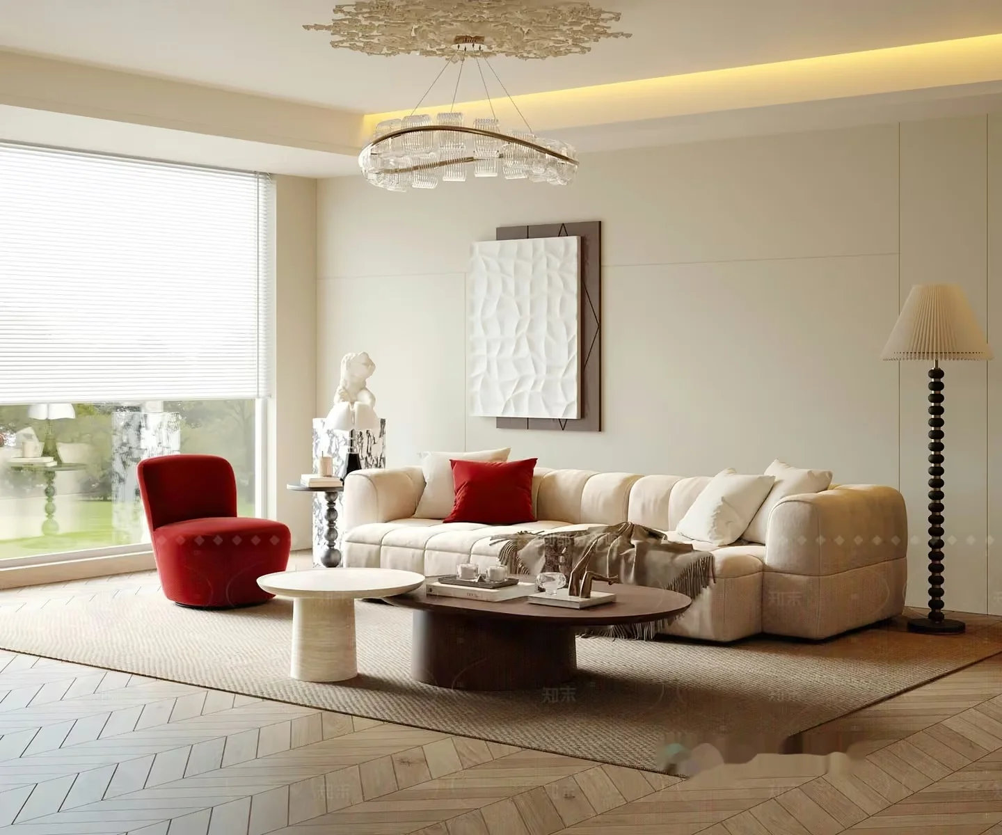 Modern Living Room 3D Model – 3237 – VRAY Render