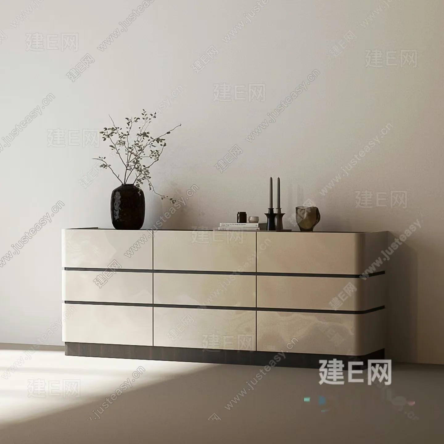 Modern Dresser 3D Model – 11838 – VRAY Render