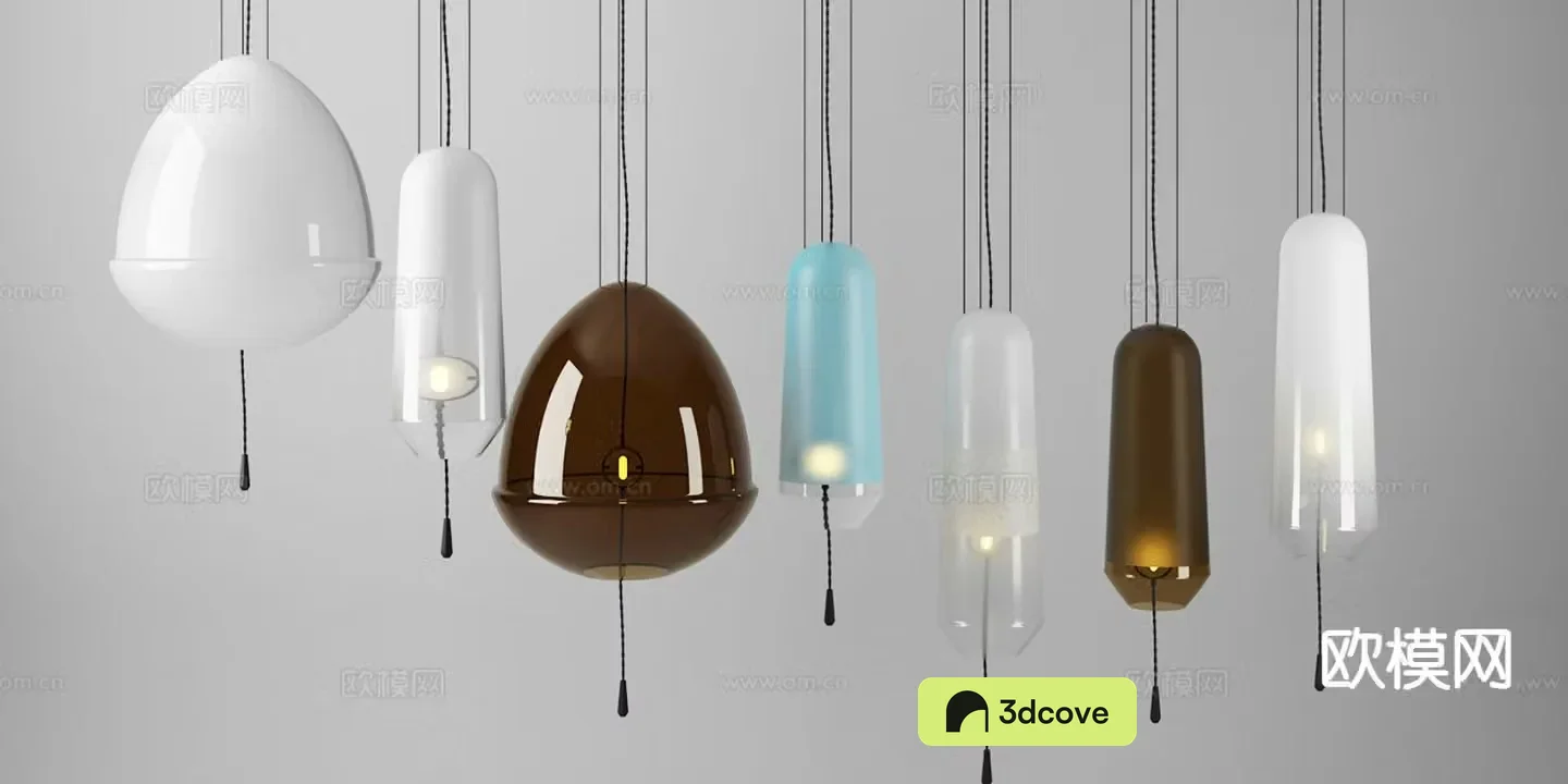 Modern glass chandelier