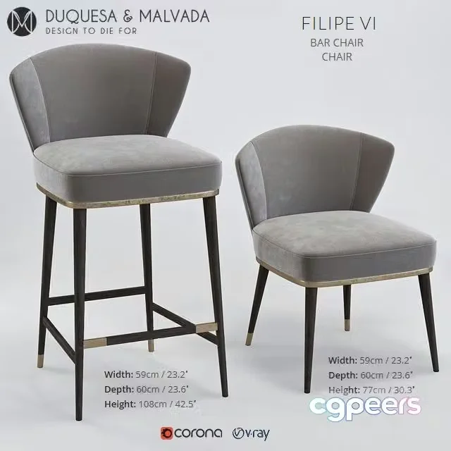 3ds Max Free – FILIPE VI chair