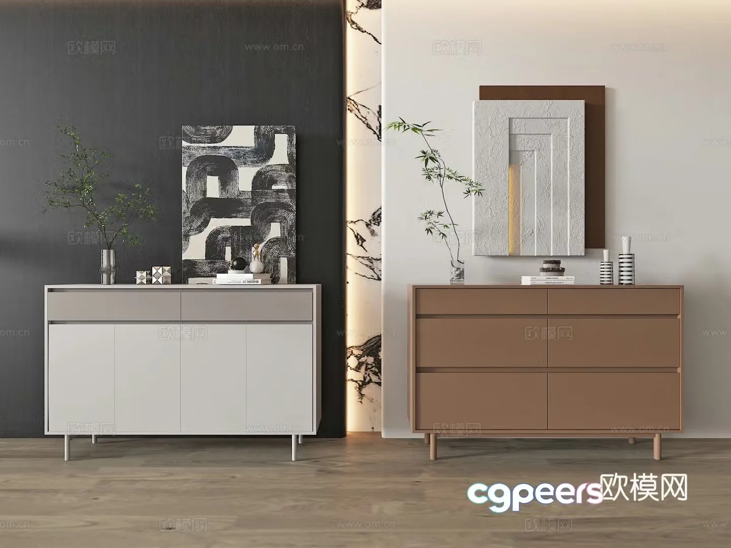 Modern entrance cabinet 3D model