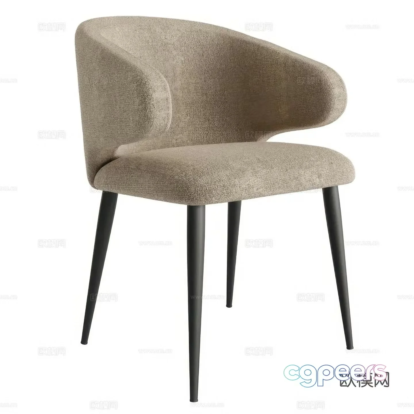 Modern Italian fabric chair 3d model