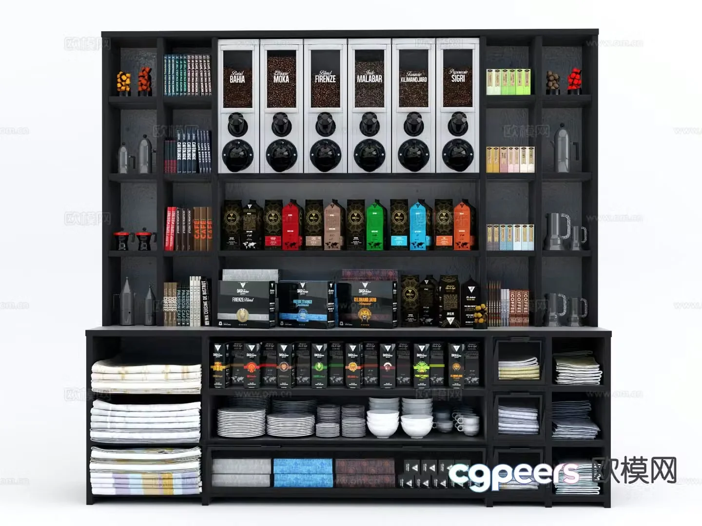 Coffee cabinet console 3d model