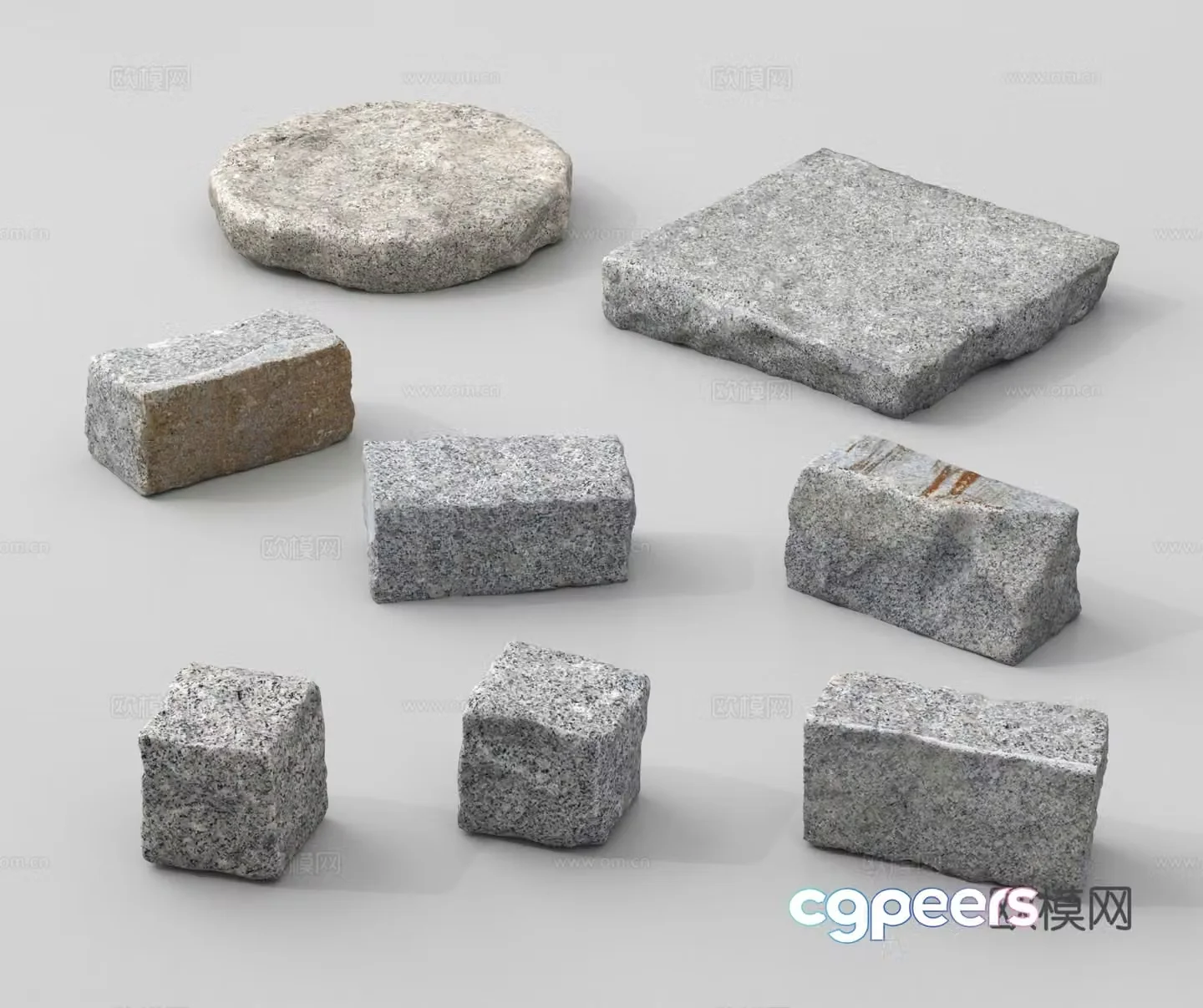 stone stone rock brick 3d model