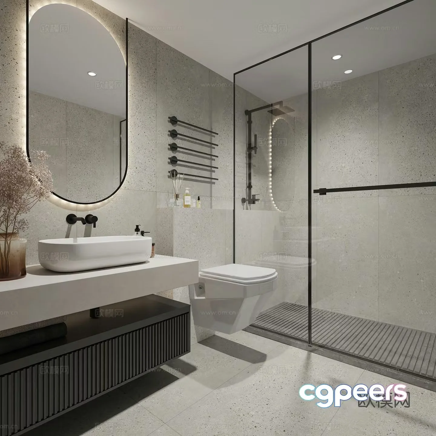 Modern bathroom bathroom 3d model