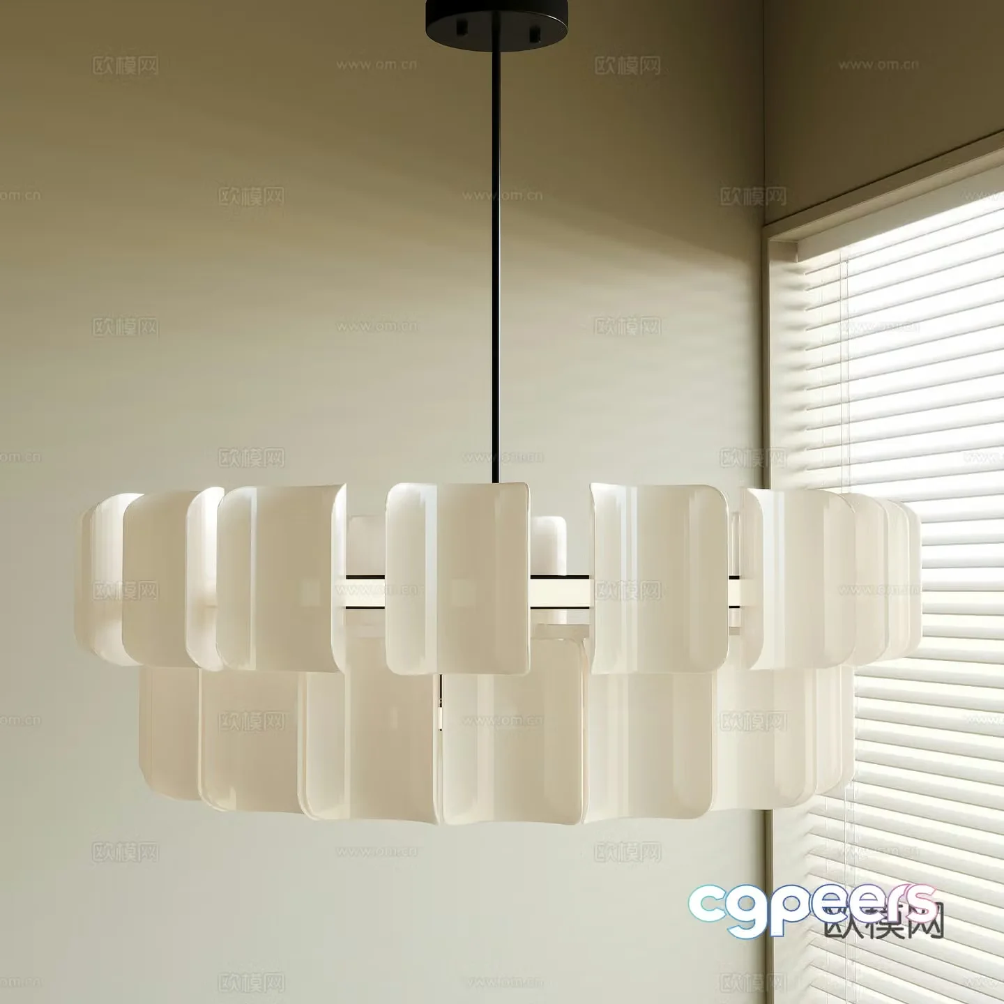 Modern chandelier 3d model
