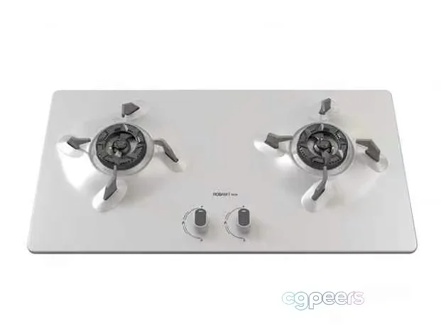 A White Gas Stove 3D Model – 11115 – VRAY Render