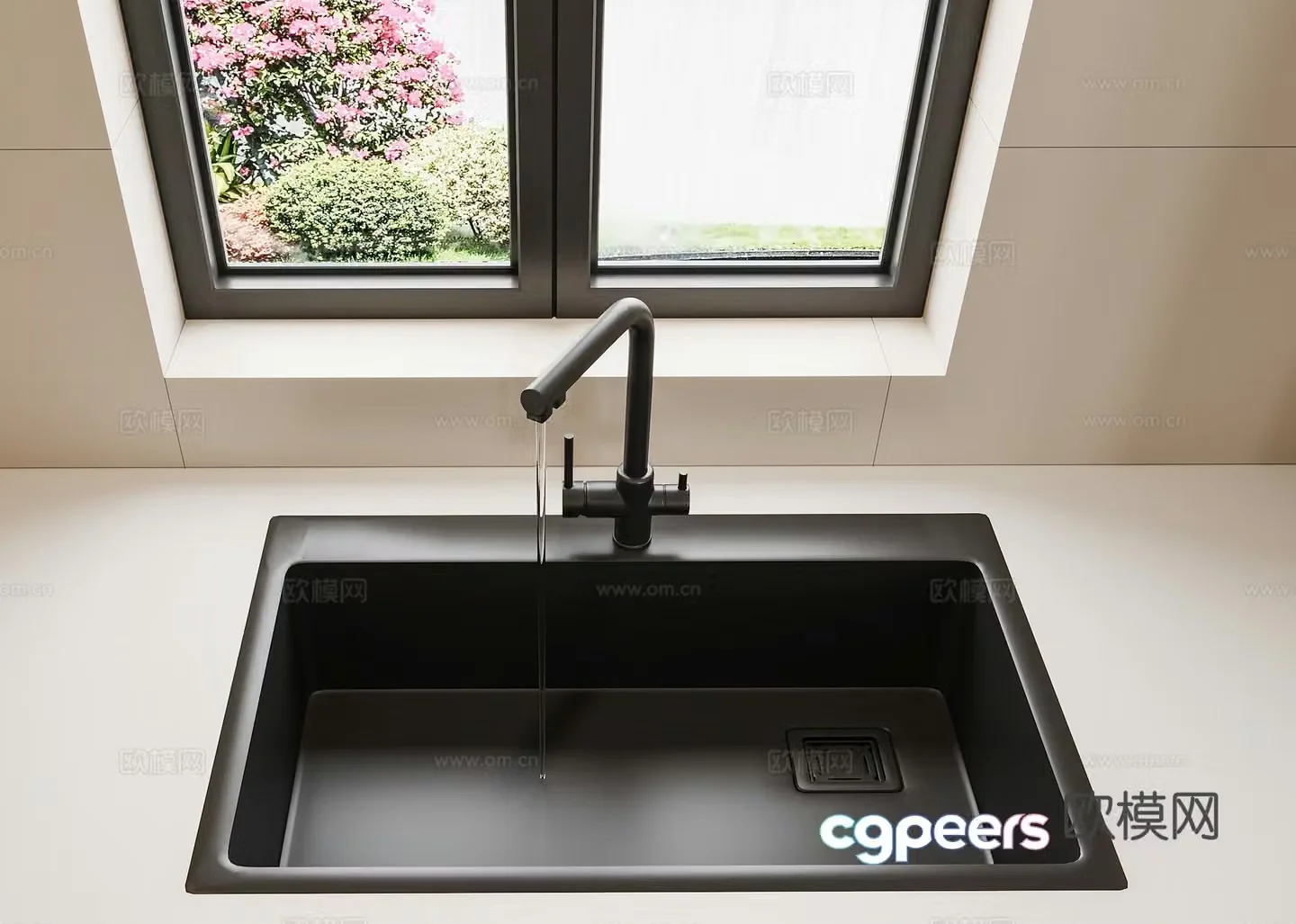 Modern sink Kitchen sink Kitchen faucet Taichung basin Washing basin Vegetable basin Vegetable basin 3D model