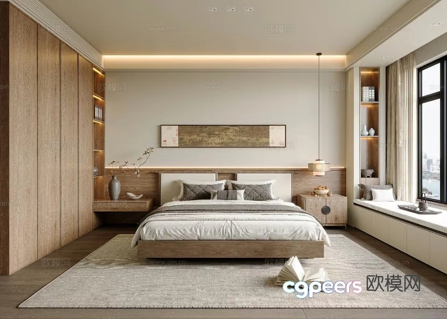 Middle-aged Song style bedroom 3D model