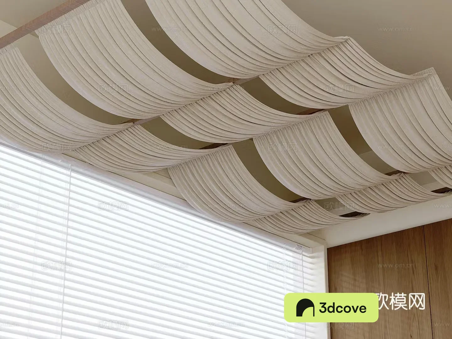 Suspended hanging curtain ceiling decorative curtain