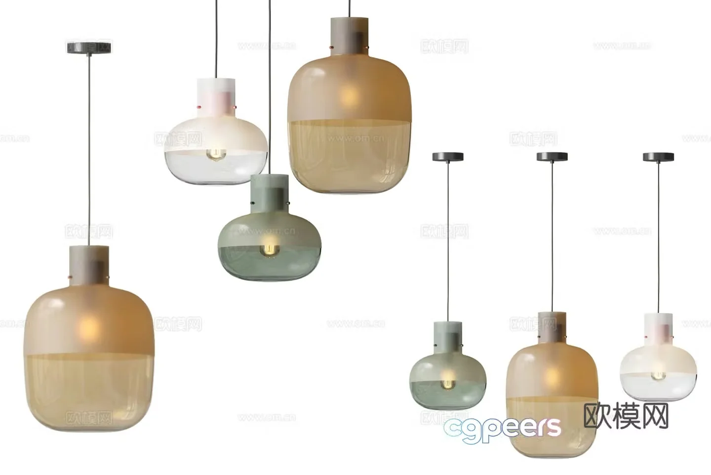 Modern simple chandeliers chandeliers simple chandeliers dining chandeliers living room chandeliers lamps 3D model