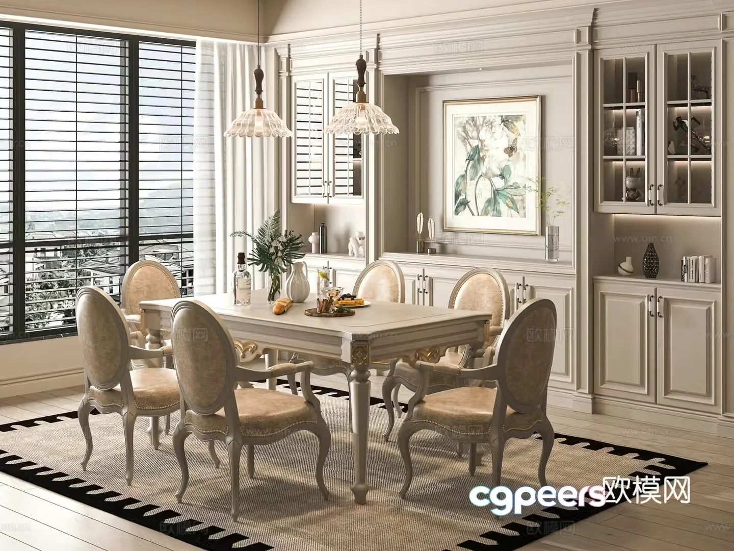 European restaurant 3d model