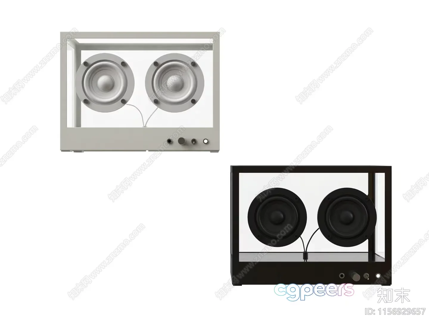 A Pair Of Speakers 3D Model – 1533 – VRAY Render