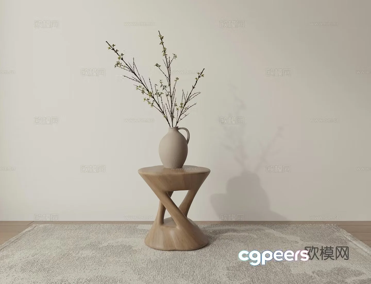 3D model of side table