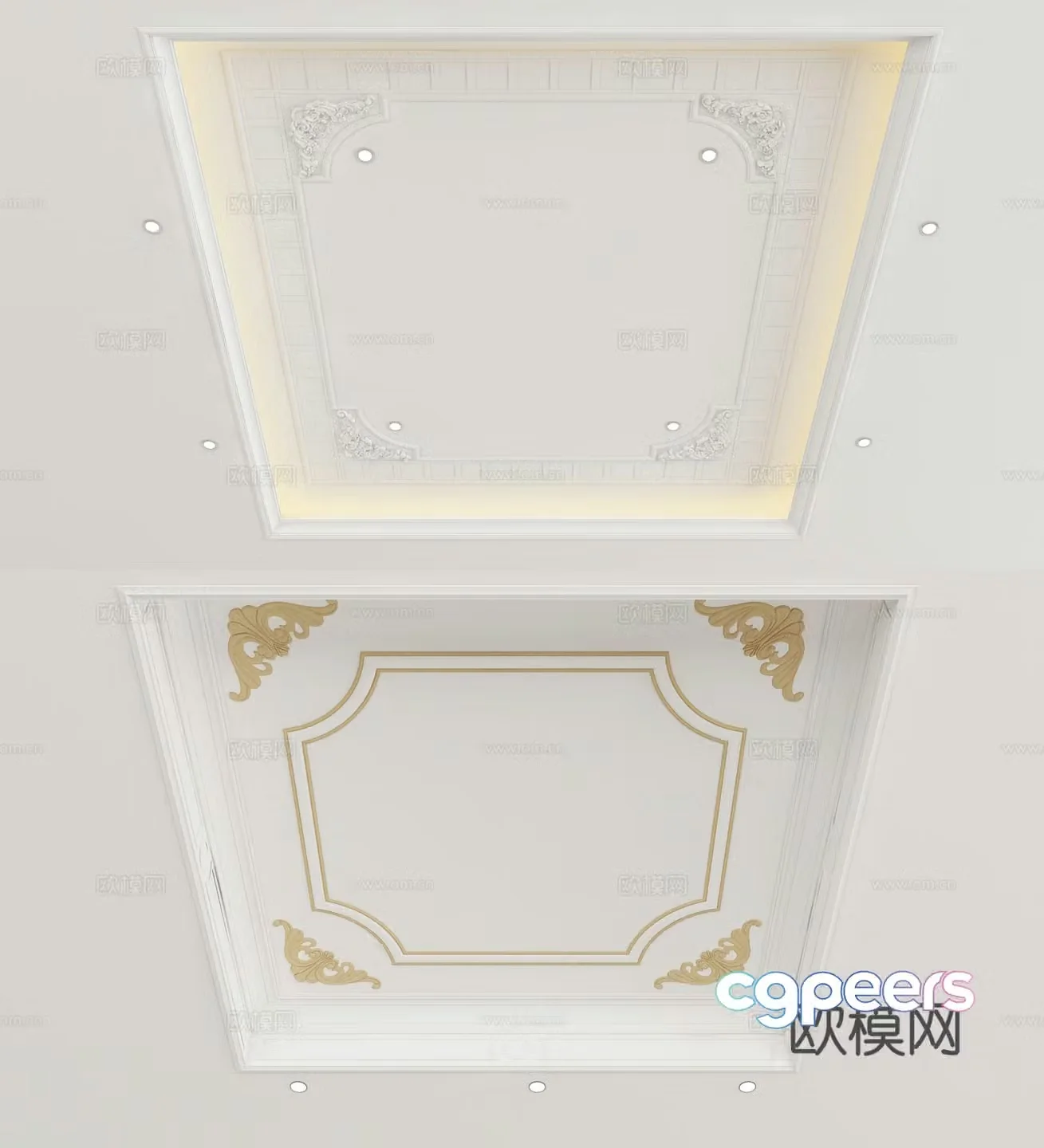 European style ceiling 3D model