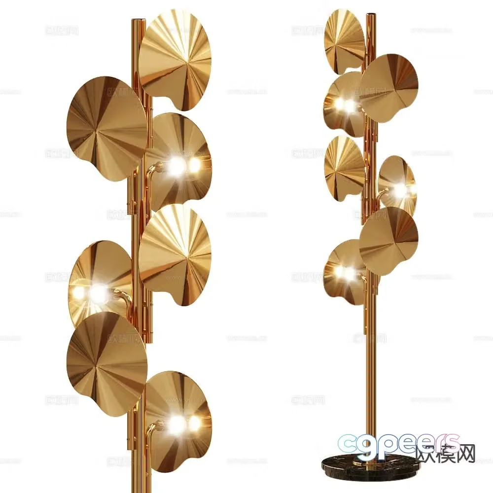 Salto light luxury floor lamp 3d model