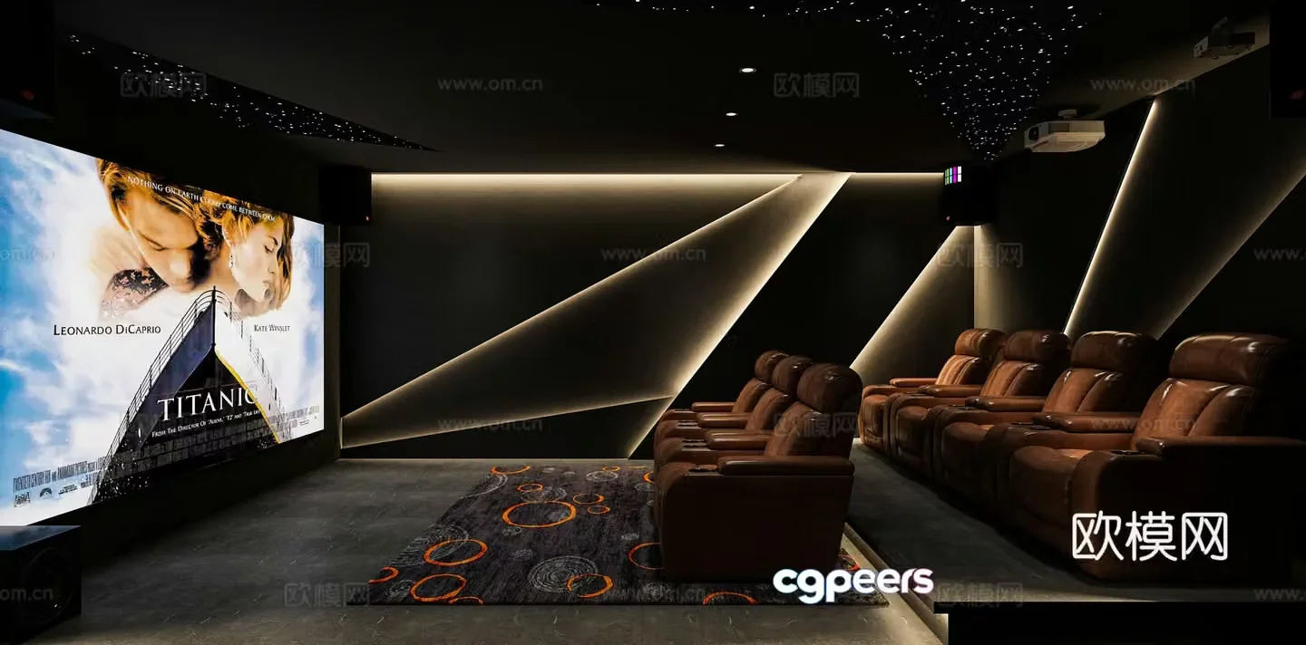 Modern audio and video studio Electric sofa 3d model
