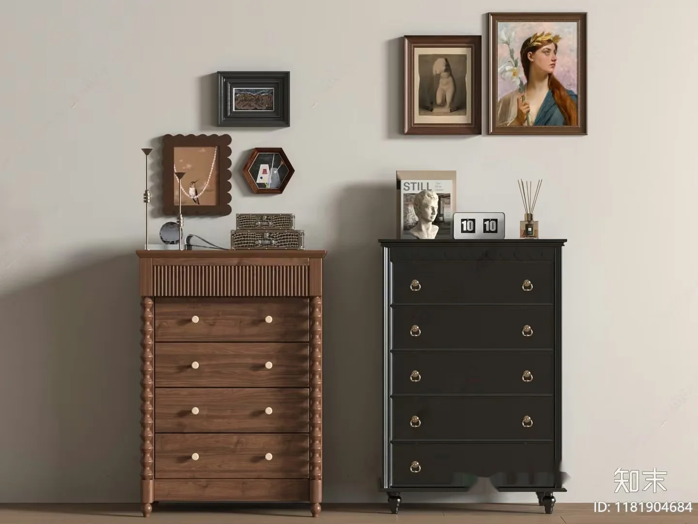 Two Dressers 3D Model – 4238 – VRAY Render