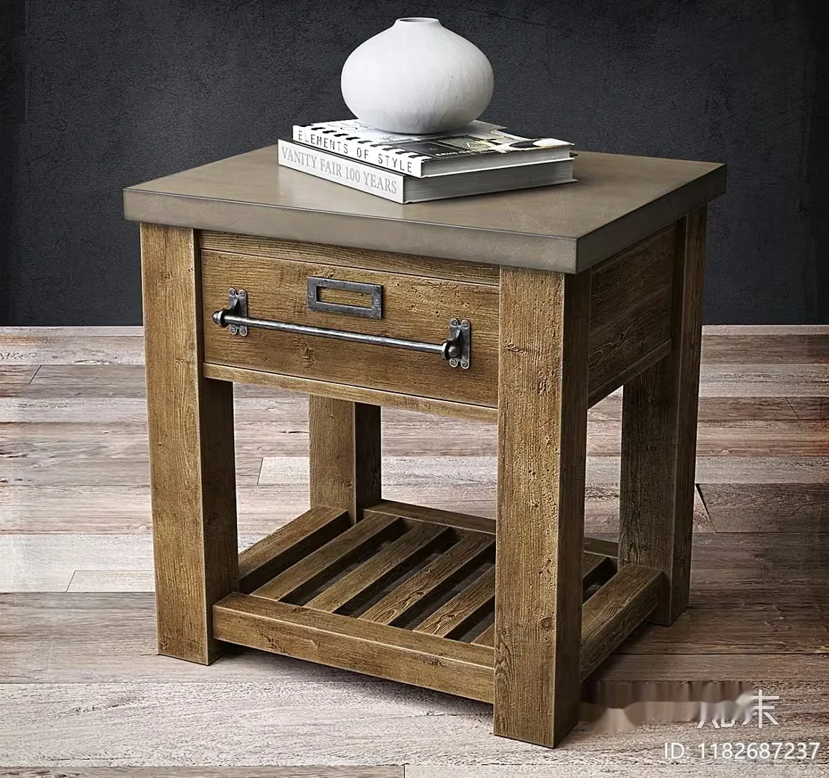 Rustic Wooden Table 3D Model – 9297 – CORONA Render