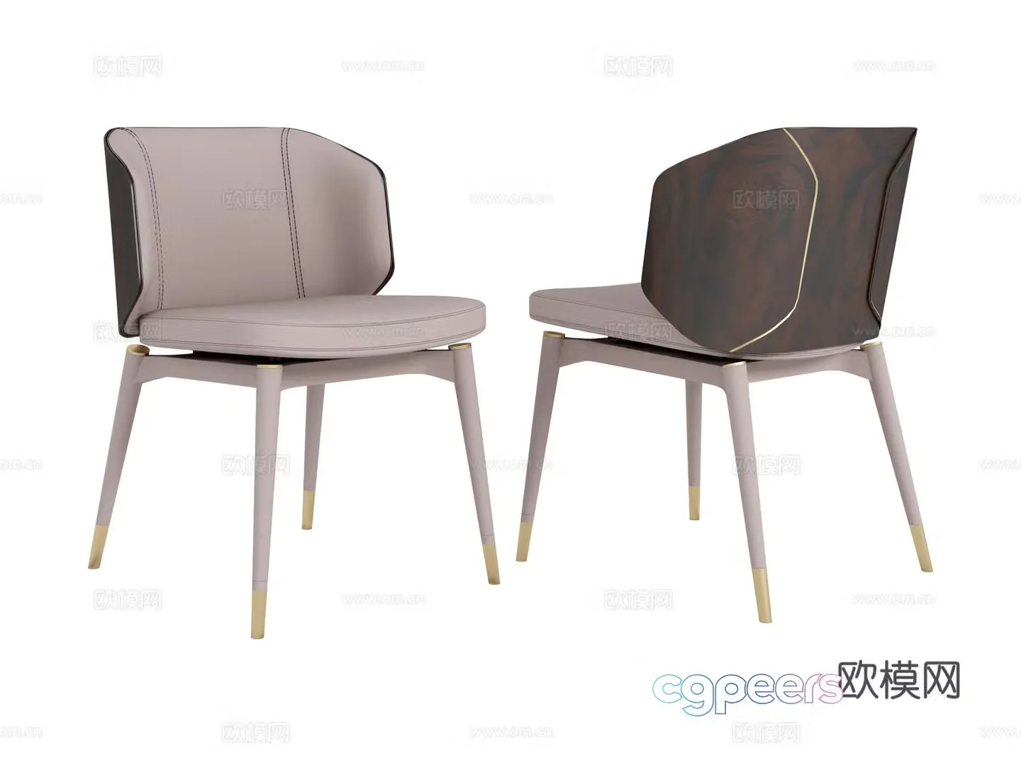 visionnaire light luxury chair dining chair 3d model