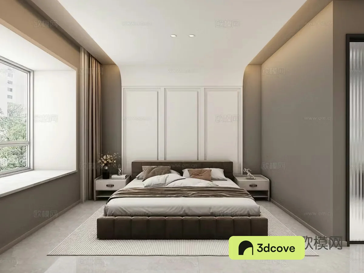 Advanced Gray Minimalist Bedroom