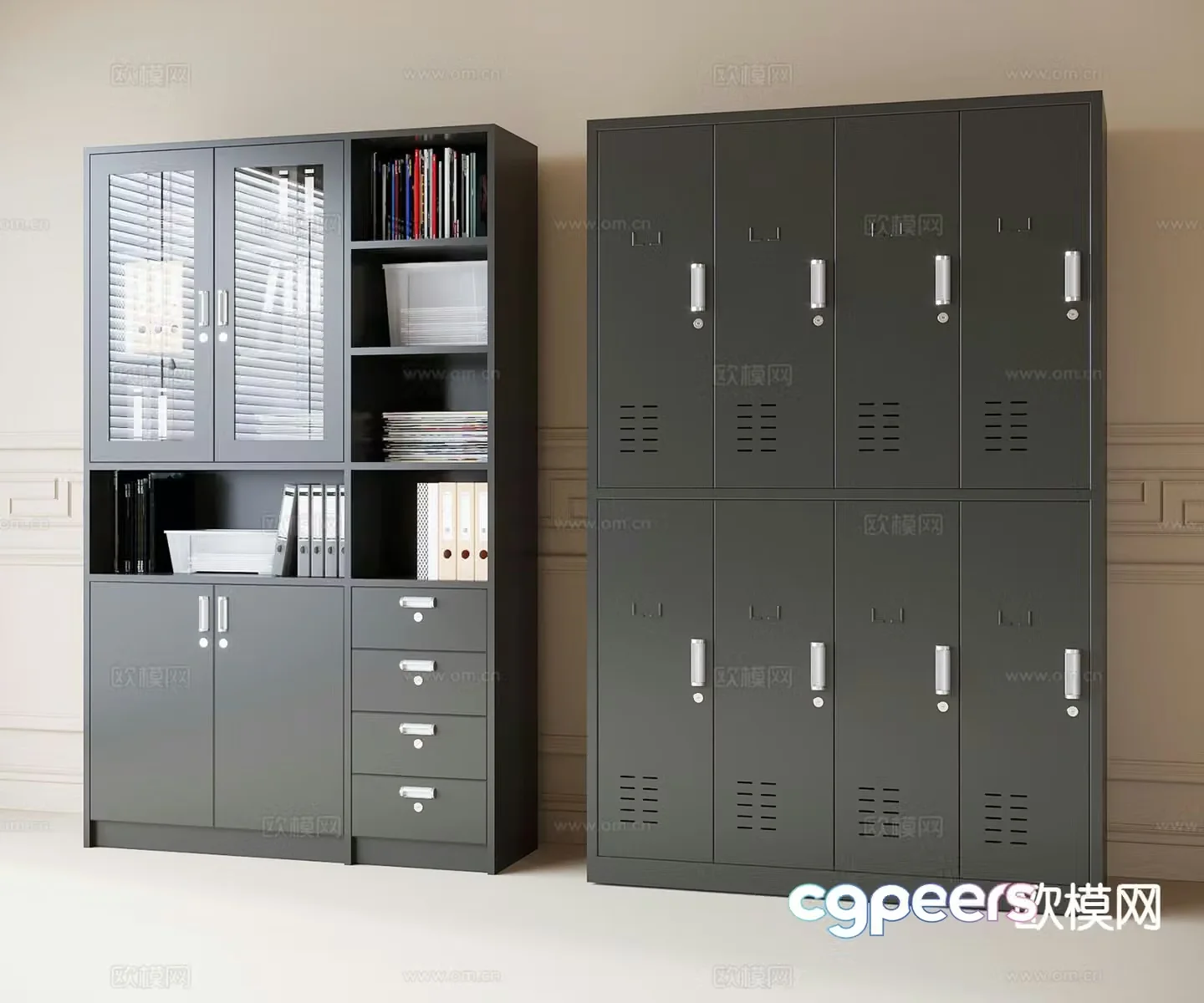 Modern file cabinet file cabinet 3d model