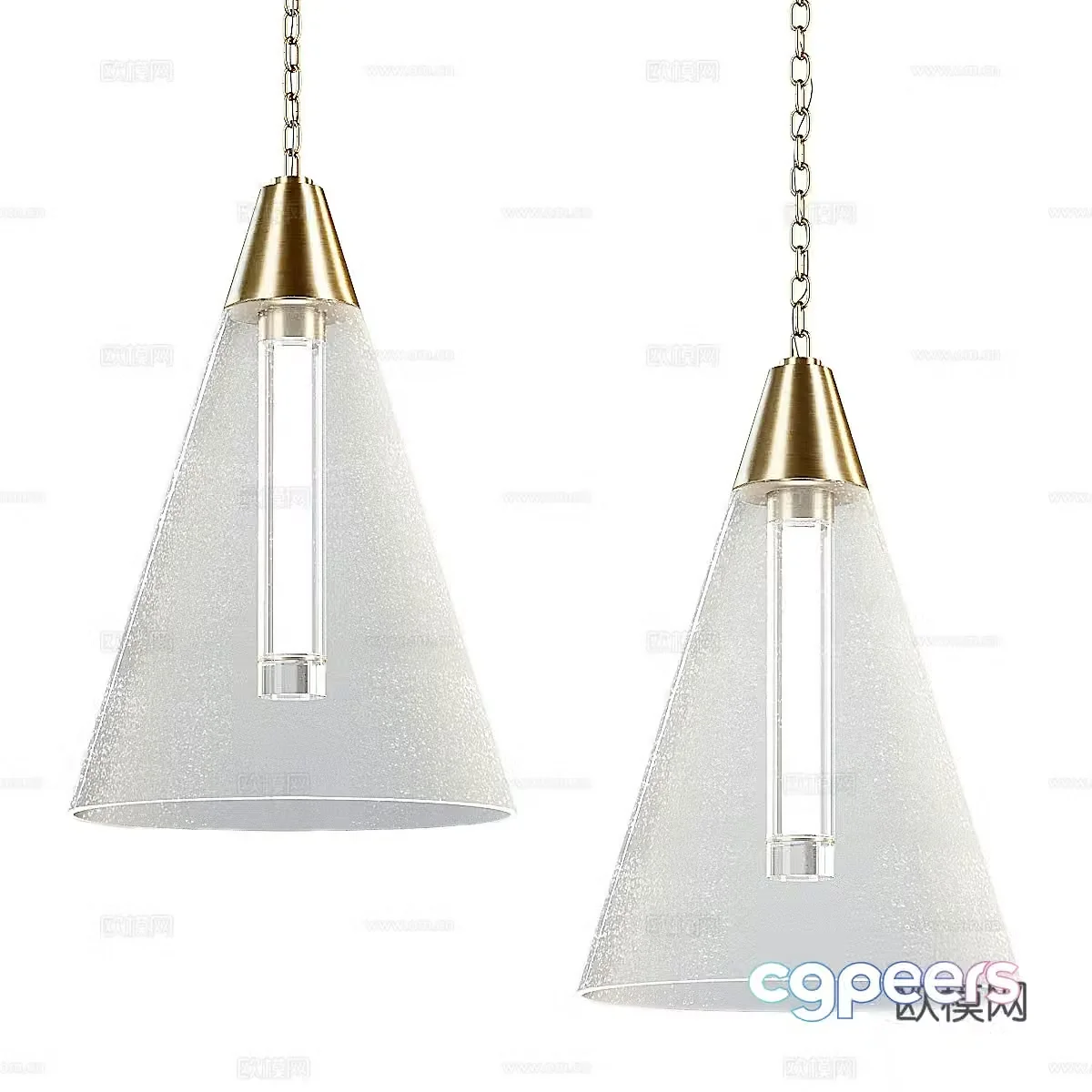 Handle Studio GLASS 04 Chandelier 3d Model