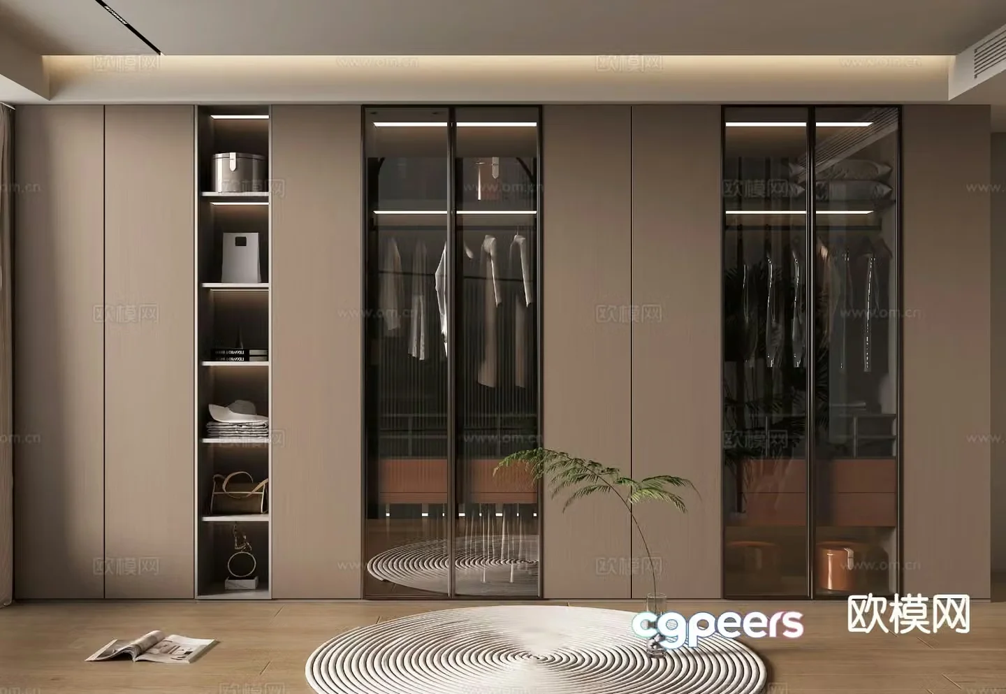Modern wardrobe 3d model