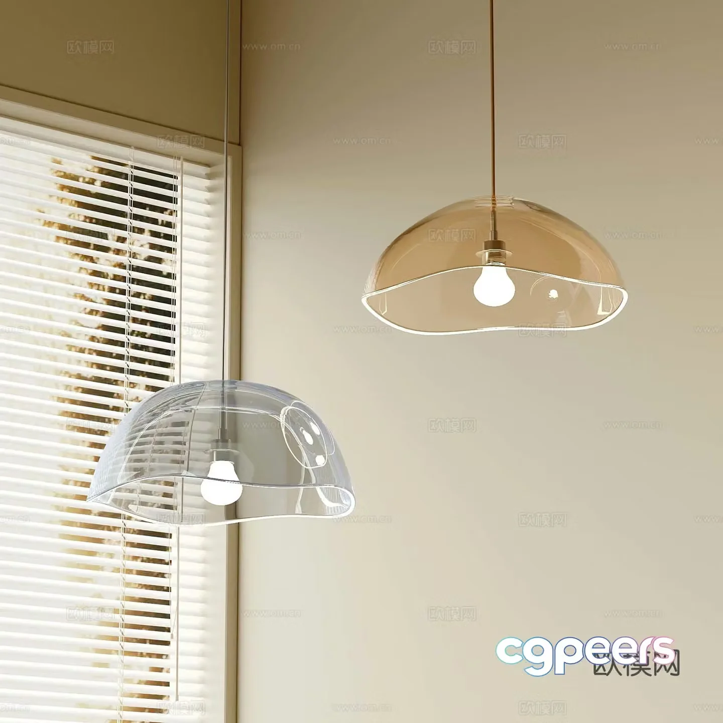 11 modern chandelier fishing line chandelier small chandelier 3d model