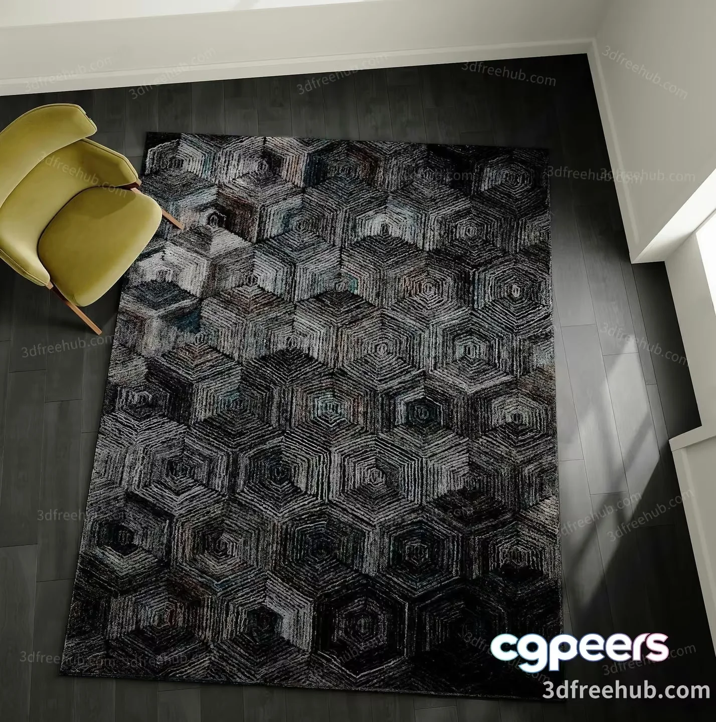 Modern Living Room 3D Model – 21242 – VRAY Render
